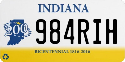 IN license plate 984RIH