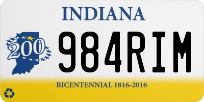 IN license plate 984RIM