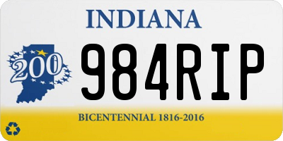 IN license plate 984RIP