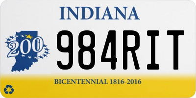 IN license plate 984RIT