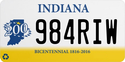 IN license plate 984RIW