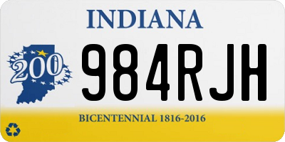 IN license plate 984RJH