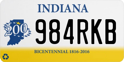 IN license plate 984RKB