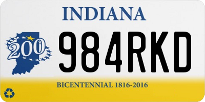 IN license plate 984RKD