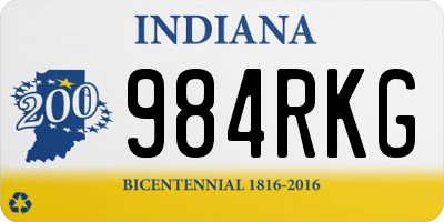 IN license plate 984RKG