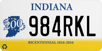 IN license plate 984RKL