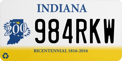 IN license plate 984RKW