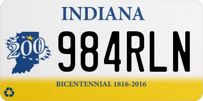 IN license plate 984RLN