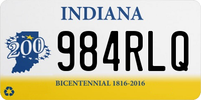 IN license plate 984RLQ