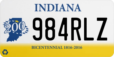 IN license plate 984RLZ