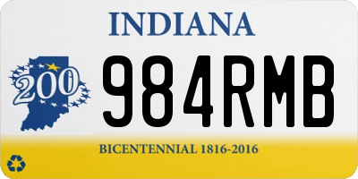 IN license plate 984RMB