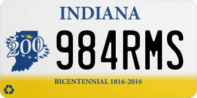 IN license plate 984RMS