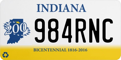 IN license plate 984RNC