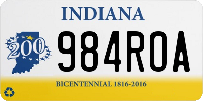 IN license plate 984ROA