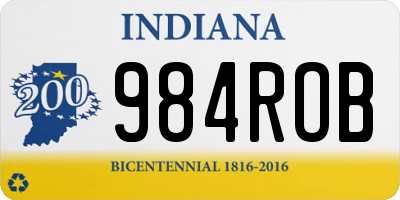 IN license plate 984ROB