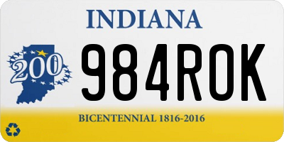 IN license plate 984ROK