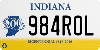 IN license plate 984ROL