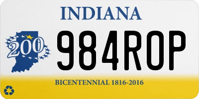 IN license plate 984ROP