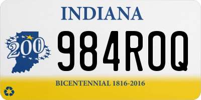 IN license plate 984ROQ