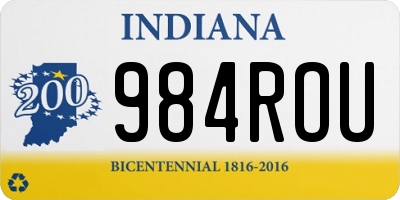 IN license plate 984ROU