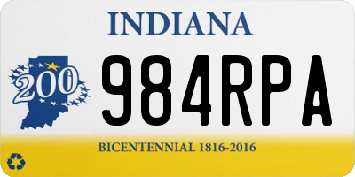 IN license plate 984RPA