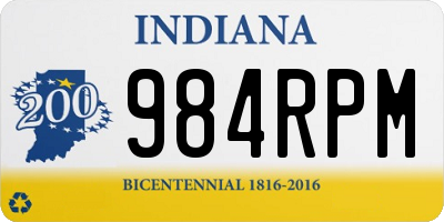 IN license plate 984RPM