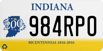 IN license plate 984RPO