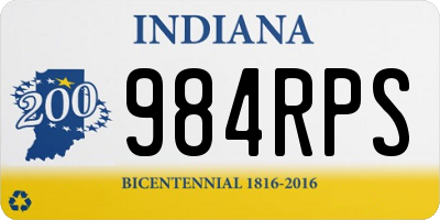 IN license plate 984RPS