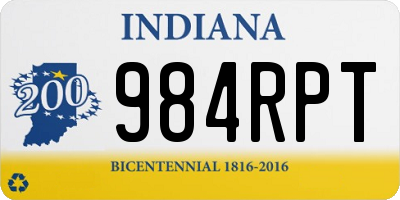 IN license plate 984RPT