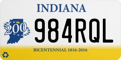 IN license plate 984RQL