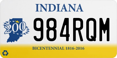 IN license plate 984RQM