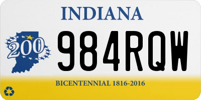 IN license plate 984RQW