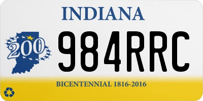 IN license plate 984RRC