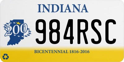 IN license plate 984RSC