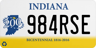 IN license plate 984RSE