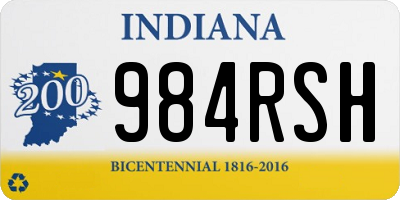 IN license plate 984RSH