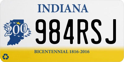 IN license plate 984RSJ