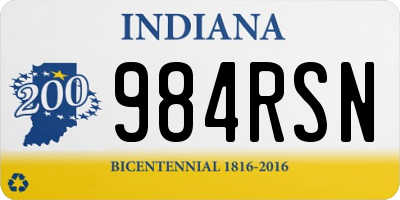 IN license plate 984RSN