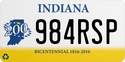 IN license plate 984RSP