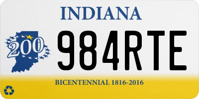 IN license plate 984RTE