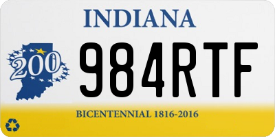 IN license plate 984RTF