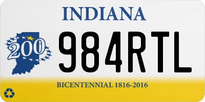 IN license plate 984RTL