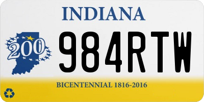 IN license plate 984RTW