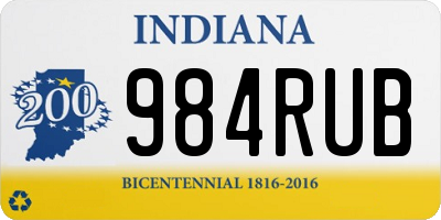 IN license plate 984RUB