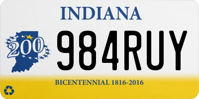 IN license plate 984RUY