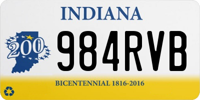 IN license plate 984RVB