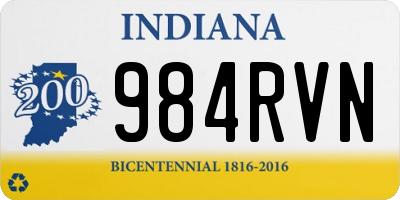 IN license plate 984RVN