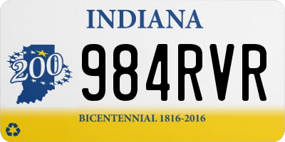 IN license plate 984RVR