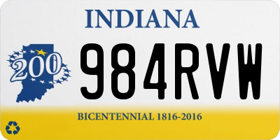 IN license plate 984RVW