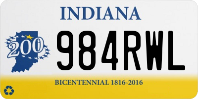 IN license plate 984RWL